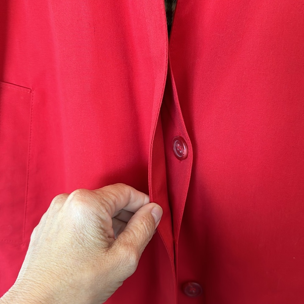 EUC Vintage London Fog Towne Edition Fully Lined Trench Coat Red Size 8 petite - Picture 5 of 16